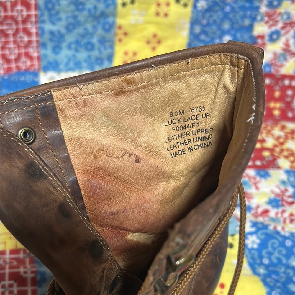 Frye Lucy lace up boots women's size 8.5 - Picture 11 of 11